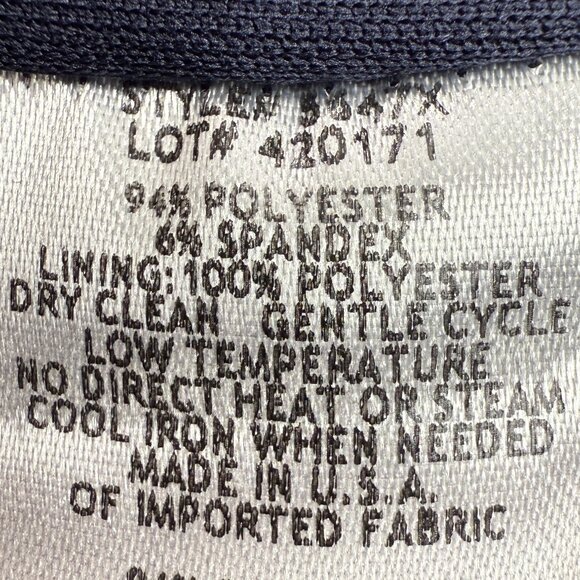 NWT Women's XSCAPE One-Shoulder Draped Midi Dress Navy | Size 8 - Picture 8 of 11